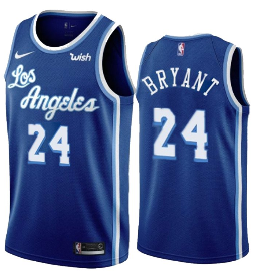 Men's Blue Los Angeles Lakers #24 Kobe Bryant Classic Edition Swingman Stitched Jersey